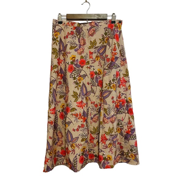 Vibrant Floral Vintage Midi Skirt - Picture 3 of 4